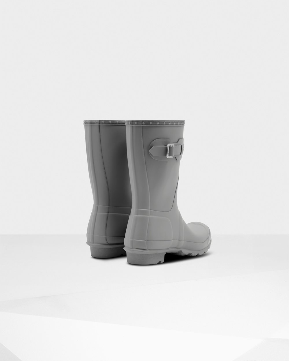 Hunter Original Short Rain Boots - Buy Womens Grey - QZARKO643